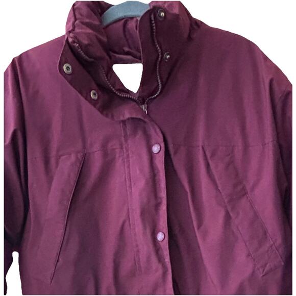 Eddie Bauer Women’s Ridge Line Down Gor-Tex Parka Sz Lg Burgandy Snow Skiing - Picture 2 of 7